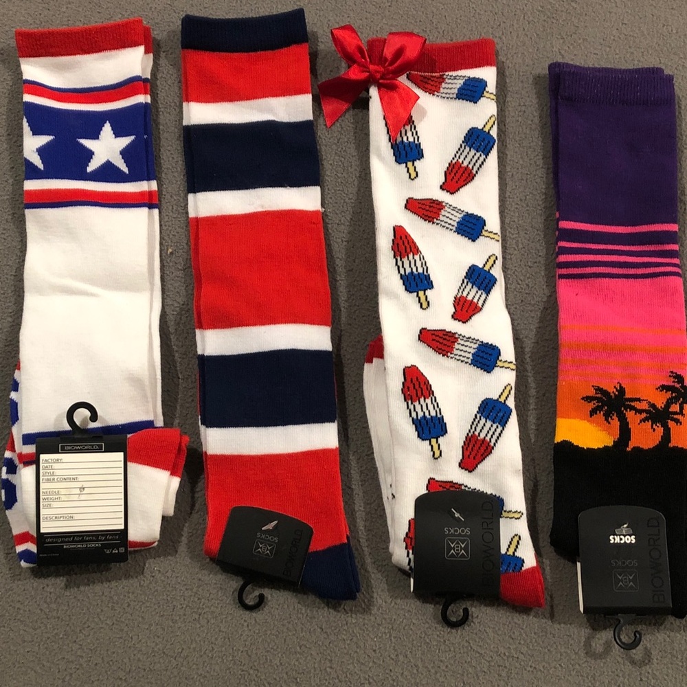 Women's Knee High Socks Bundle Lot of 4 BioWorld Brand NWT Please Read